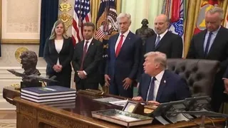 Trump rechaza uso de armas nucleares contra Irán tras crítica a periodista